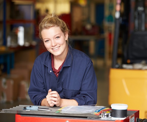 smiling young worker